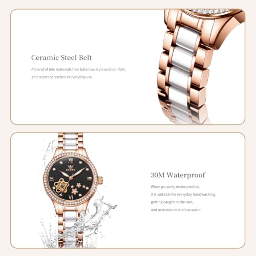 Image of OLEVS Womens Watches Automatic Luxury Dress Ladies Watch Self Winding Female Wrist Watch