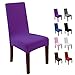 Fundas para Sillas de Comedor, Fundas Protectoras para Sillas , Funda para Silla Desmontable, Flexible y FÁCil de Limpiar,Adecuado para el Hogar, Restaurante, Bar, Etc.(4 Piezas) (4 piezas, Morado)