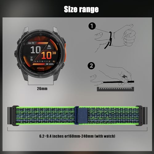 Correa Nylon Quickfit 26mm para Garmin Fenix 8 y otros miniatura 4