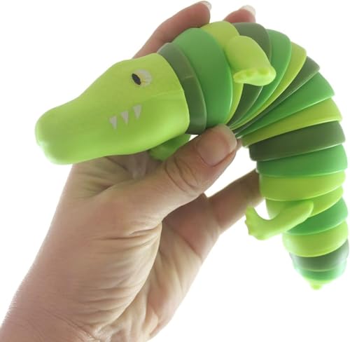 Image of Chocozone Crawling Caterpillar Toy Toddler Toys for Kids Flexible Clicky Sound Making Sensory Toys for 2+ Years Old Boys & Girls (21cm Crocodile)