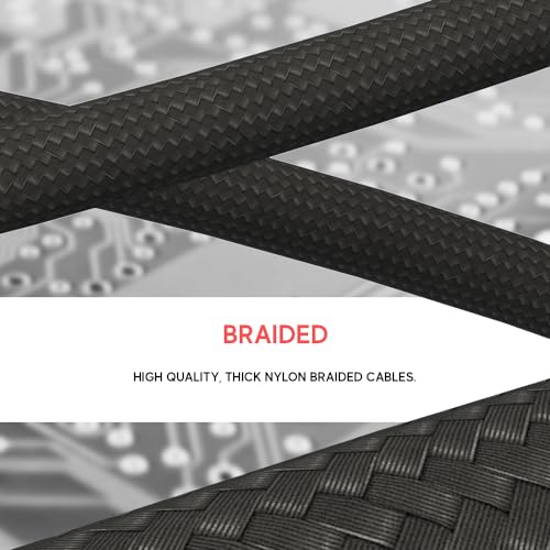 Image of LINKUP - AVA Left Angle PCIE 5.0 16Pin (12+4) to 3x8Pin | 16AWG Sleeved | Compatible with RTX50 RTX40 RTX30 FE | Designed for Corsair /ThermalTake PSUs Only | 70cm