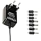 Amazon Basics Universal-Steckernetzteil mit 7 abnehmbaren Steckern, 3-12 V (Gleichspannung), umkehrbare Polarität, schwarz