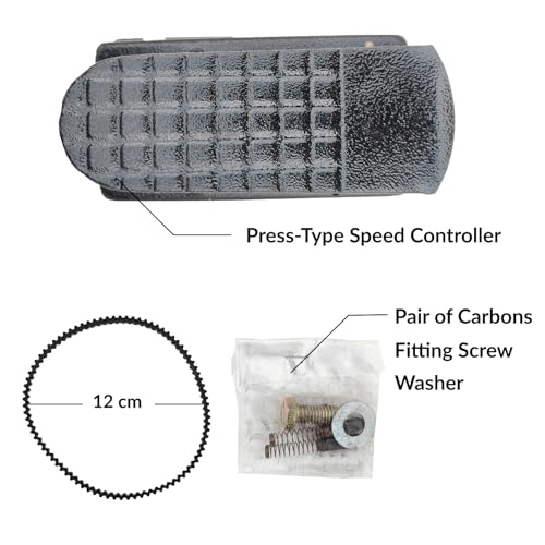 Image of Merritt sewing machine motor with Pedal regulator | 6500 RPM | AC Copper Winding | Cast Iron | Domestic sewing machine USHA, Merritt, Singer | Heavy Duty | Heat resistance.