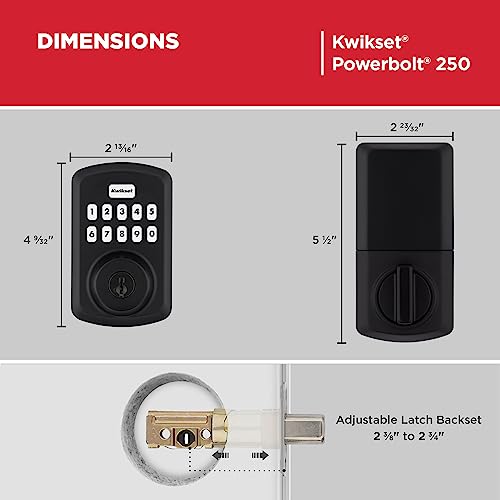 Kwikset Powerbolt 250 Transitional Keyless Entry Keypad Door Lock - image 9