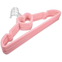 STOBAZA 10 pcs Heart Shaped Clothes Hangers Non Slip Dress Hangers with Swivel Hook for Closet Organization for Skirts Dresses Coats and Shirts Space Saving Pink