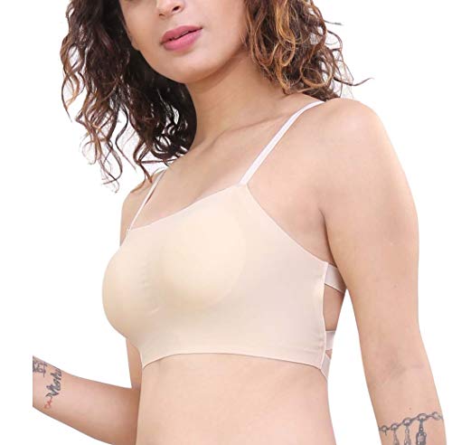 Image of PLUMBURY Women's Spandex & Polyamide Padded Bralette Bra