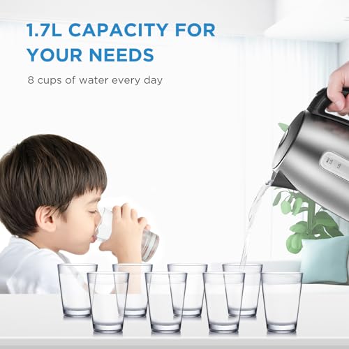 Midea 1.7L 3000W Stainless Steel Electric Kettle with LED Indicator - Image 2