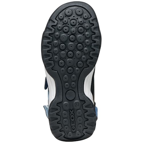 Geox J Borealis Boy A Sandale, denim/noir, 27 EU