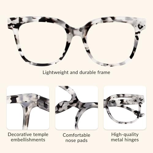 Image of Blue Light Glasses for Woman Men, 99% Blocking Square Frame 1 Pack | UV Filter & Eye Strain,Anti-Glare & Lightweight Eye Protection for Teens and Adults, Ideal for Computers, Gaming and Office