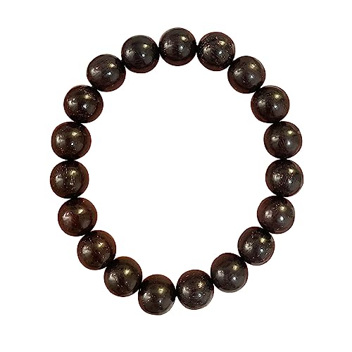 Zhetwour Prayer Bucket Bead Bracelets for Men and Women Buddhist Mala Natural Wood Beaded Tibetan Buddha with Separating Beads for Meditation (Golden Star Black Red)