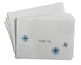 Dazzling Snowflakes Thank You Cards - 24 Cards & Envelopes