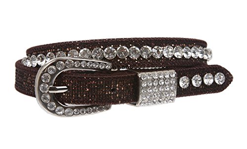 Ceinture fille 55,88 cm marron pour pantalon et jupe enfant