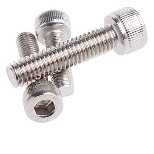 Yiliankeji Vis à Six Pans Creux Boulon - 304 Acier Inoxydable Cylindrique Hexagone Douille Vis à Tête Fixations Outils Allen Boulons M6