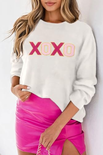 Image of LEMAFER Women 2026 Merry Christmas Round Neck Sequin Letters Sweater Casual Solid Slogan Long Sleeve Pullover Sweatshirt Tops