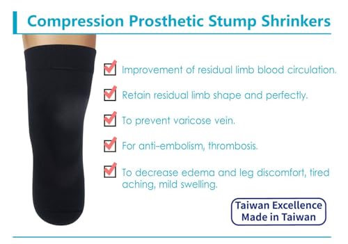 Image of Prosthetic Stump Shrinkers-Below Knee, 50cm, Compression, Amputee Socks, 20-30, Daily use, Taiwan Excellence S