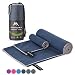 ARNUWA Microfiber Camping Travel Towel Quick Dry Ultra Absorbent Compact, Navy Blue L