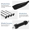 Zerone 2pcs Oars for Row Boat Aluminium Alloy Boat Oars with Oar Locks Detachable Kayak Paddles Lightweight Ribbed Blade Kayak Paddles Boat Oars
