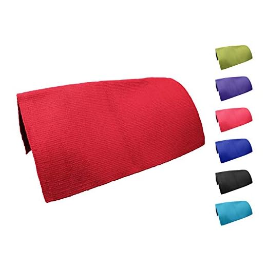 Tahoe Tack Reno New Zealand Wool Saddle Blanket, Red, 36 x 34