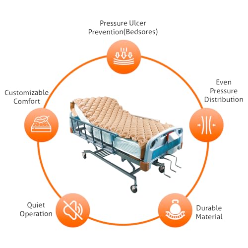 Image of BPL Medical Technologies Air Mattress Therapy for Bed Sores Anti-Decubitus|Bubble Mattress| Anti-Bedsore Air Mattress with Compressor Inflatable Air Bed - Cream