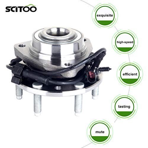 Scitoo Wheel Hub Front 2002-2009 Fits For Trailblazer For Gmc Envoy For Oldsmobile Bravada For Saab 9-7X 6 Lug W/Abs Hub Bearing Set 513188 X 2 #TOP1