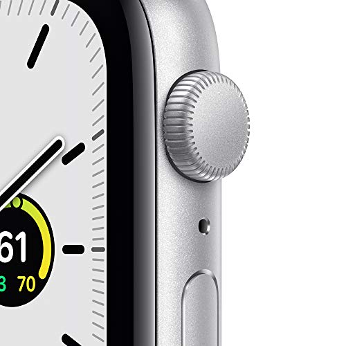 Apple Watch SE (GPS, 40mm) - Silver Aluminum Case with White Sport Band (Renewed) - Image 3