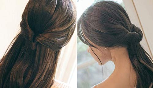 4Pcs Plastic Hair Styling Set Dish Hair Comb Hair Style Design Tools Hair Loop Braid Kits Accessories Ponytail Maker Hair Ties Clip Hairpin Diy Hair Styling For Women And Girls (Black) #TOP3