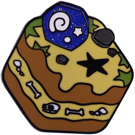 Animal Crossing New Horizons Fossil Stone Logo 1.25" Enamel Pin Badge image 2