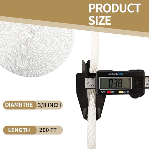 Cuerda de nailon 3/8 de grado industrial y baja elasticidad 4