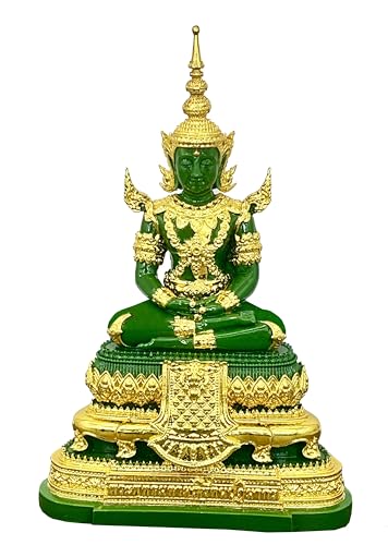 BUDDHO Emerald Buddha Statue - Realistic Design Large Size 14"