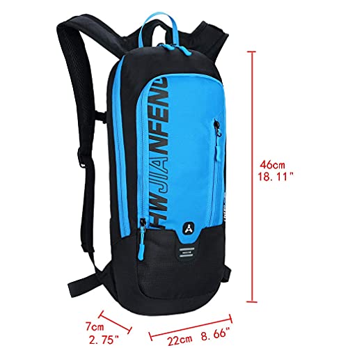 Hebetag Cycling Backpack Mountain Bike Rucksack for Men Women Travel Outdoor Sports Motorcycle Bicycle Biking Riding Daypack Pouch Pocket, Black