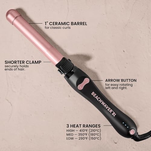 Image of The Beachwaver Co. Rotating Curling Iron Ceramic Curling Iron - Largest Barrel Size for Long Hair! | Auto-Shut Off, Travel-Friendly, Dual Voltage