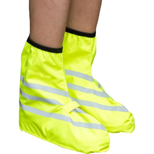 Rswnyirn Waterproof Shoe Covers for Rain, Outdoor Cycling Hiking Overshoes to Men, Women Mountain Road Bike Shoes Fluorescent Yellow Small