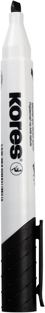Kores - K-Marker XW2 : Marqueurs de couleur pour tableau blanc avec pointe biseautée, effaçable à sec et encre à faible odeur, fournitures scolaires et de bureau, lot de 10 couleurs assorties — vue 6