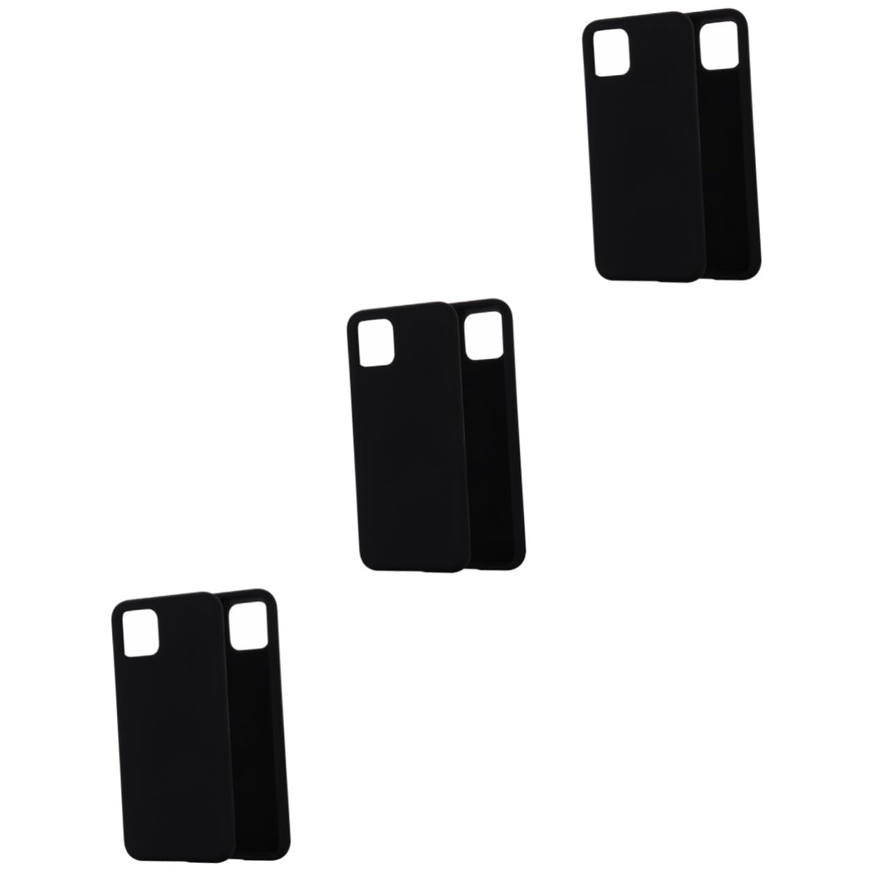 Hemobllo 3pezzi Cover Per Smartphone Silicone Liquido Resistente Ai Graffi Design Completamente Coprente e Antishock Compatibile Con Nera