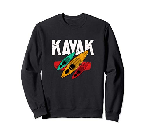 Kayak Graphic for Kayaking Fans and Water Paddling Lovers Sudadera