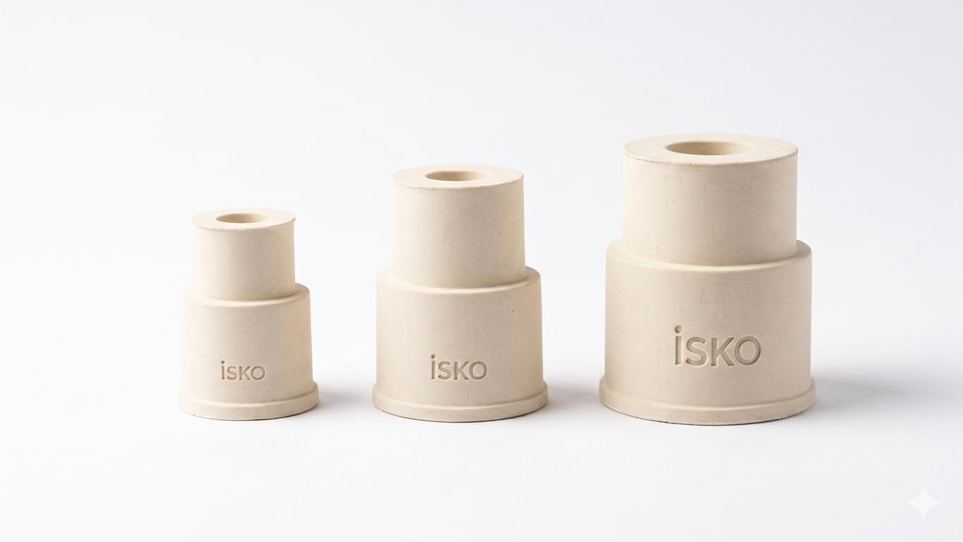 ISKO Rubber Stopper Set (Sizes 14#, 19#, 24#) | Durable Sleeve Type Rubber Septum | Compatible with Lab Glassware Outer Joints | Leak-Proof Lab Stoppers | Pack of 10-image-46