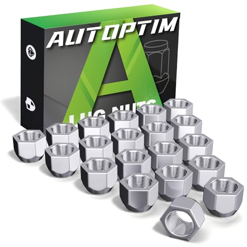 Image of AUTOPTIM 1 /2-20 Trailer Lug Nuts - 20 Pcs Zinc Plated 509 Tire Wheel Nuts