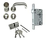 1x BKS ZT Türbeschlag Rondo mit einseitigem feststehendem Knauf und Hochhaltefeder aus Metall für Türstärken von 37-42mm in Edelstahl