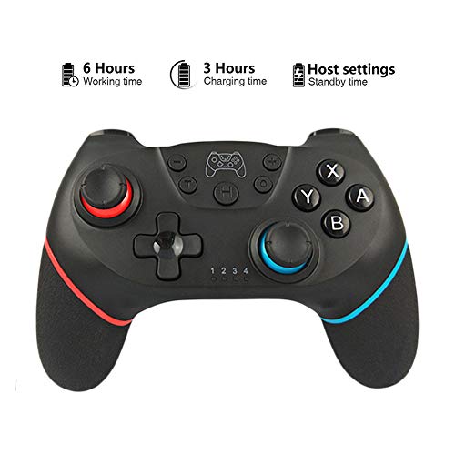 Wireless Game Joystick-Controller, Wireless Gamepad Joystick, Dual-Vibration, 6 Stunden von Spielen für PC, Schwarz