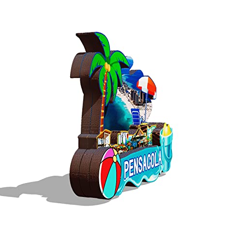Imán de madera 3D U.S. Pensacola recuerdo miniatura 2
