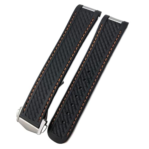 Bracelet caoutchouc courbe premium 20mm pour montres de plongée Aqua AT150