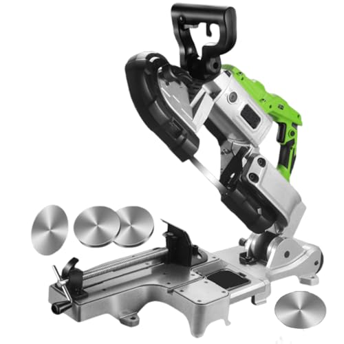 Sega a Nastro Rimovibile, Troncatrici Da 1100 W per La Lavorazione Del Legno, Con Base in Alluminio, Illuminazione a LED Integrata, Raggio Di Taglio Di 12 Cm, Adatta per Metallo, Legno, Ecc.