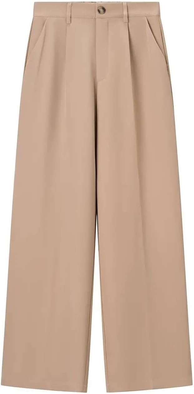 Womens Solid Color Vest Jacket and Wide Leg Pant Set Comfortable Sleeveless Waistcoat Workwear Outfit