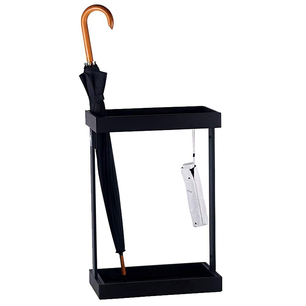 Porte-parapluie grand format noir 12 trous 4 crochets pour commerce