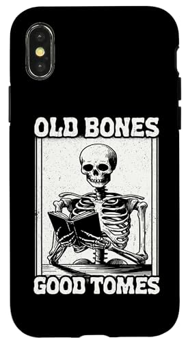 Old Bones Good Tomes Book Lover Bookworm �X�P���g���u�b�N �X�}�z�P�[�X iPhone X/XS �p