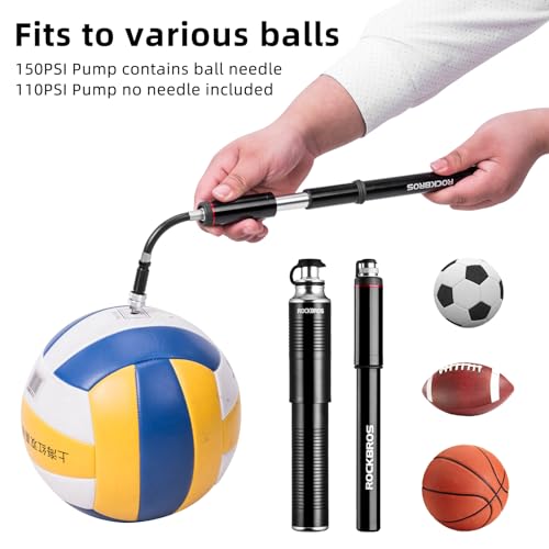 ROCKBROS Mini bomba de pneu de bicicleta portátil 110 PSI serve para bomba de ar de bicicleta Presta