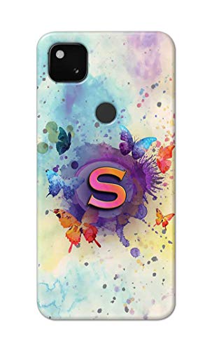 Image of PRINTFIDAA� Printed Hard Back Cover Case for Google Pixel 4A 4G Back Cover (Alphabet S) -2808