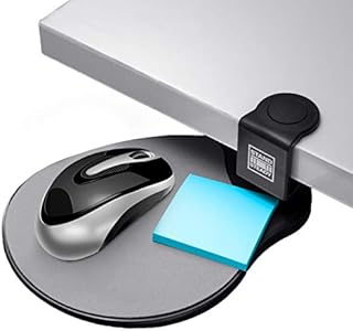The Original Desk Potato: Easy Attachable Desk Shelf/Mouse Pad/Tablet Stand / & More. Use it Everywhere, for Everything! (Black)