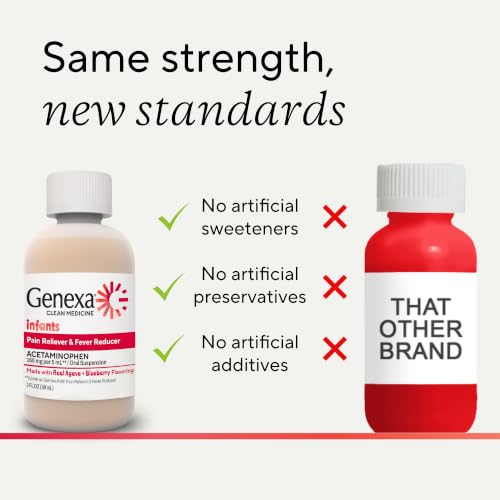 Image of Genexa Infants Acetaminophen Made Clean, Baby Pain & Fever Reducer, 2 fl oz