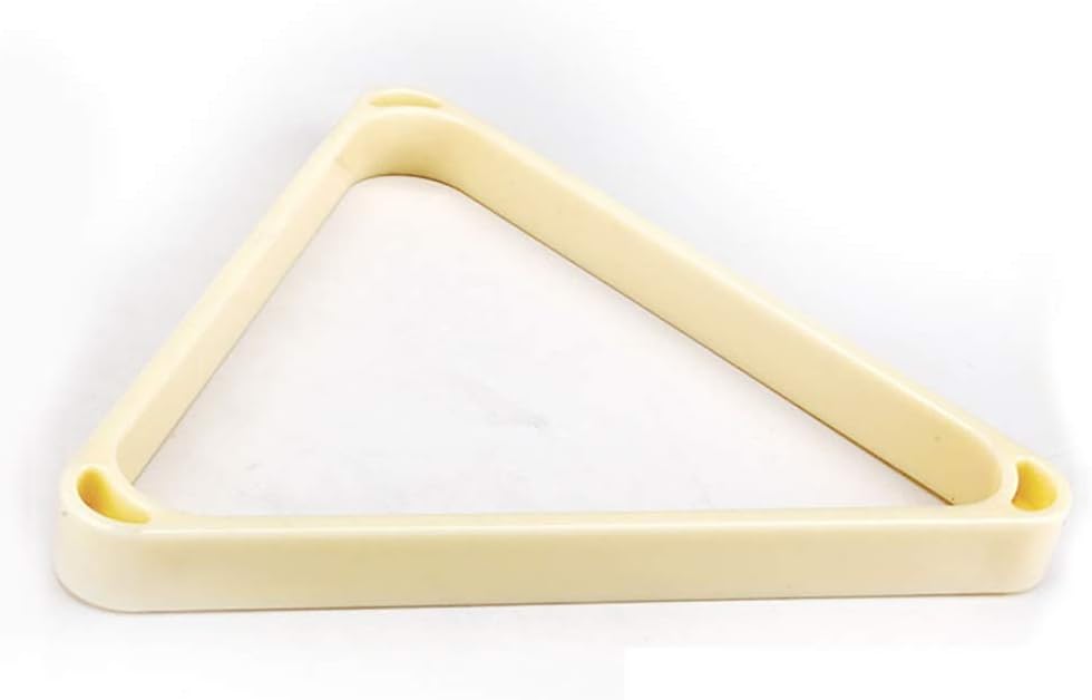Triangle Ball Rack，Pool Triangles Made of Plastic,Pool Table Triangle Drop Resistant and Easy to Clean/Wood-Ivory#1